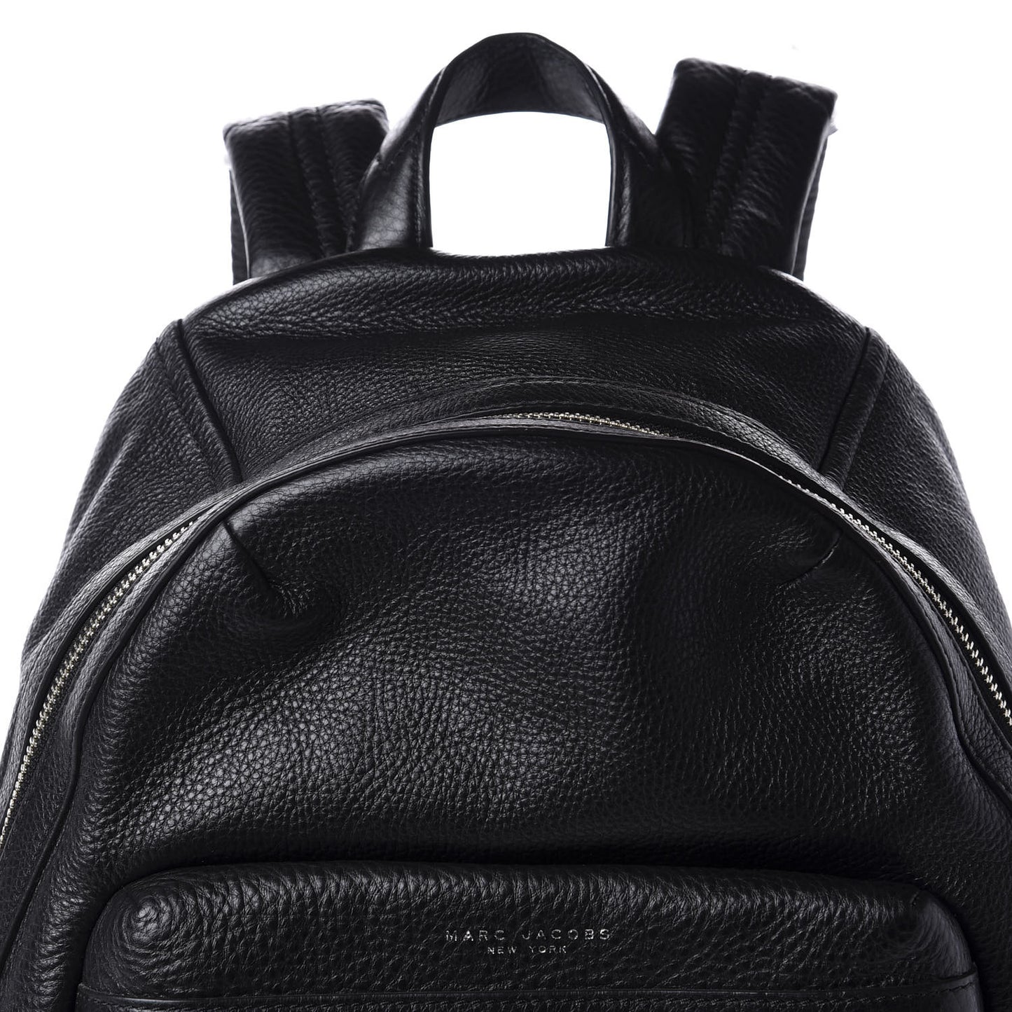 Pebbled Calfskin Biker Backpack Black
