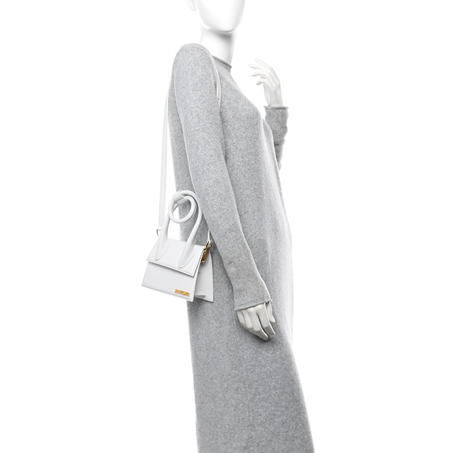 Smooth Calfskin Le Chiquito Noeud White