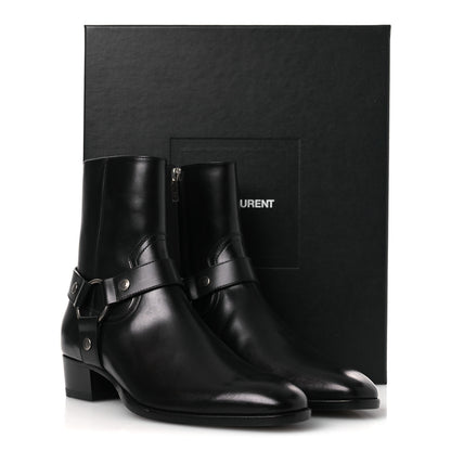 Saint Laurent Calfskin Mens Wyatt Marrakesh Harness Ankle Boots 40 Black 13 of 13