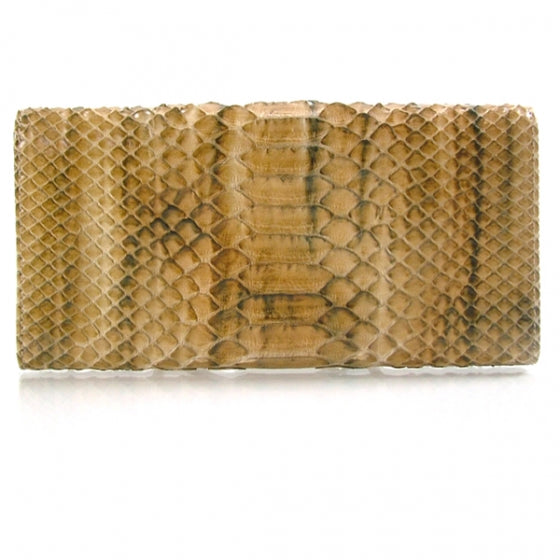 Prada Python Flap Wallet Beige 2 of 9