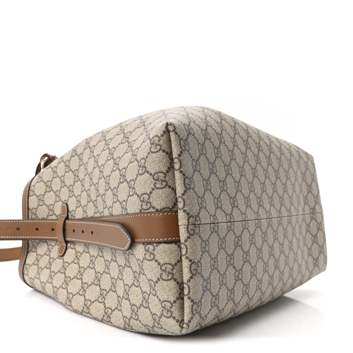 Gucci GG Icon Monogram Padlock Shoulder Bag Beige Dark Brown 9 of 10