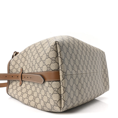 Gucci GG Icon Monogram Padlock Shoulder Bag Beige Dark Brown 9 of 10