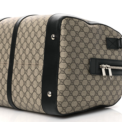 Gucci GG Supreme Monogram Selleria Calfskin Large Duffle Beige Ebony Black 10 of 10