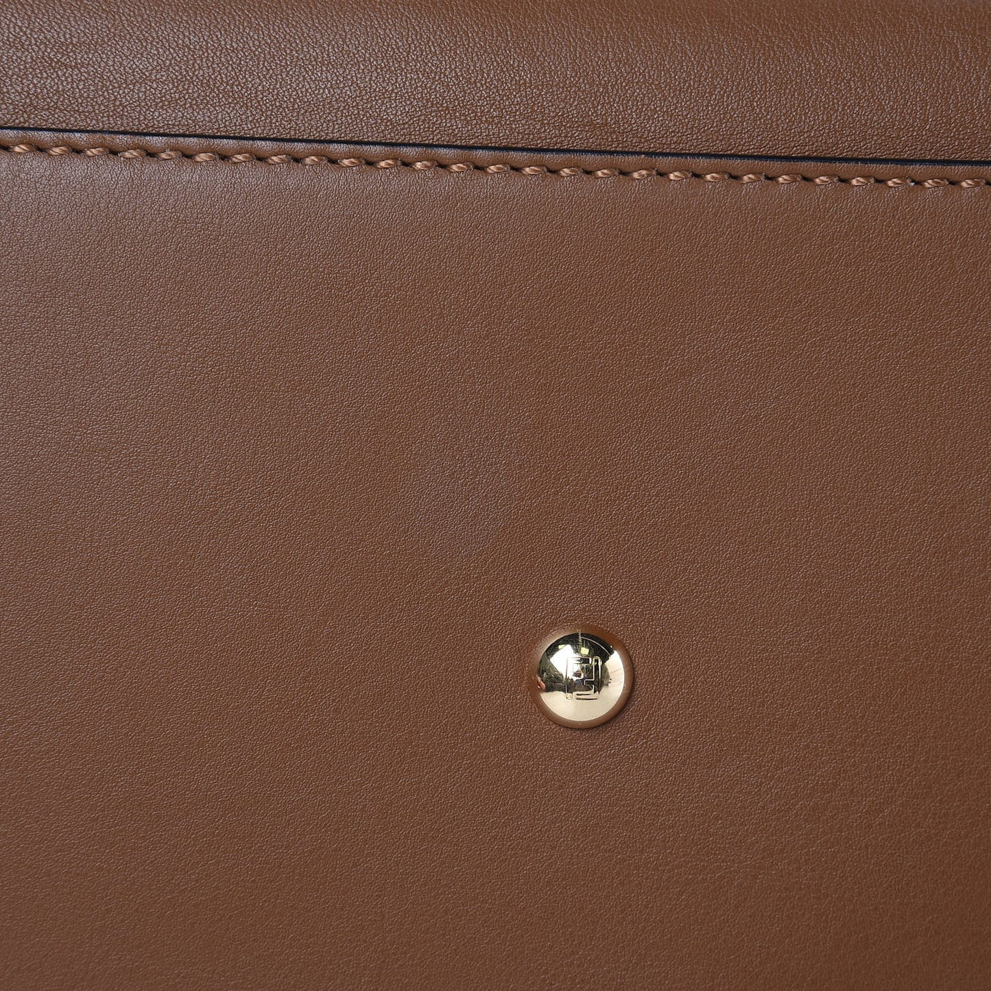 Calfskin Lace Up Large Peekaboo Iconic Satchel Cognac