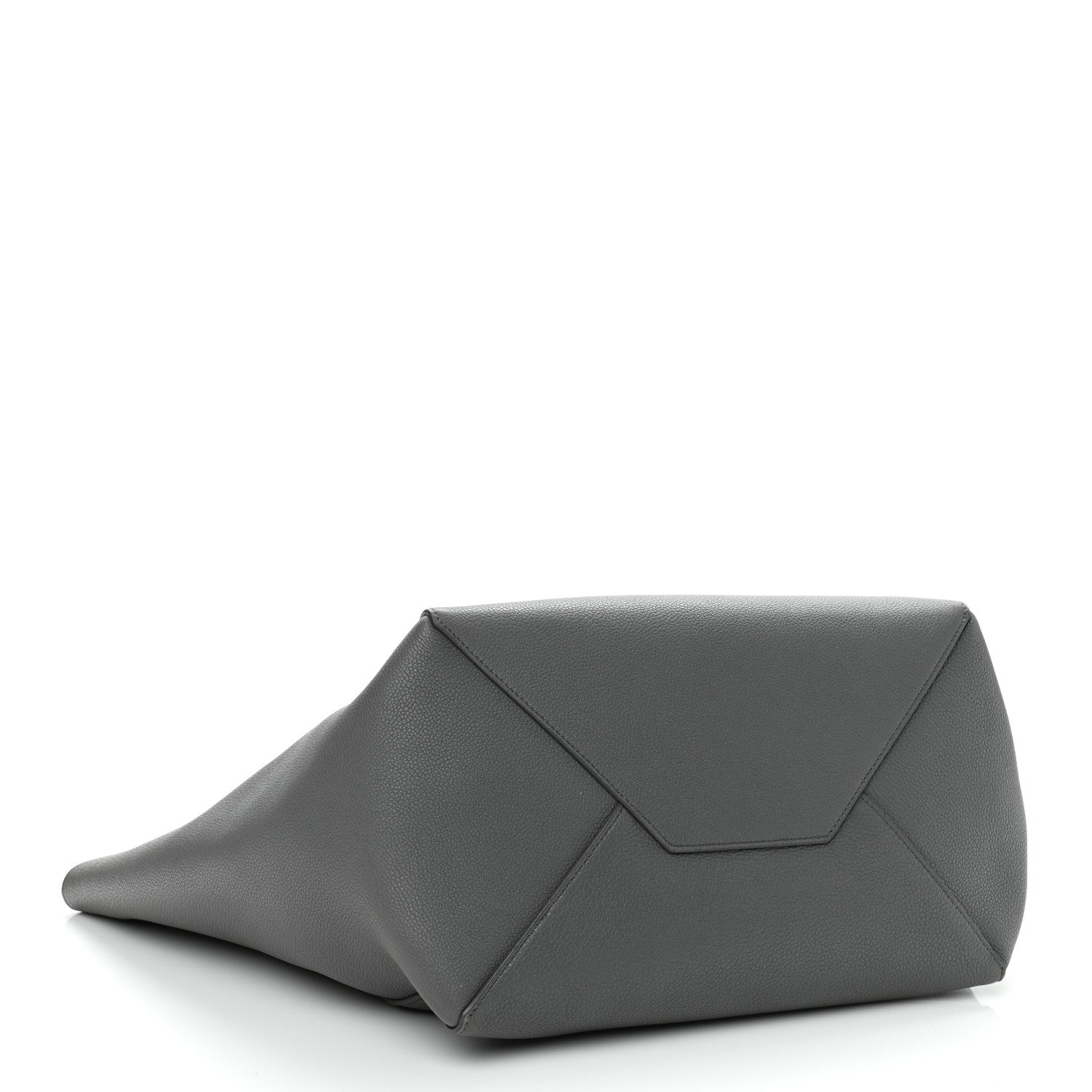 Celine Soft Grained Calfskin Belt Cabas Phantom Medium Grey 4 of 12