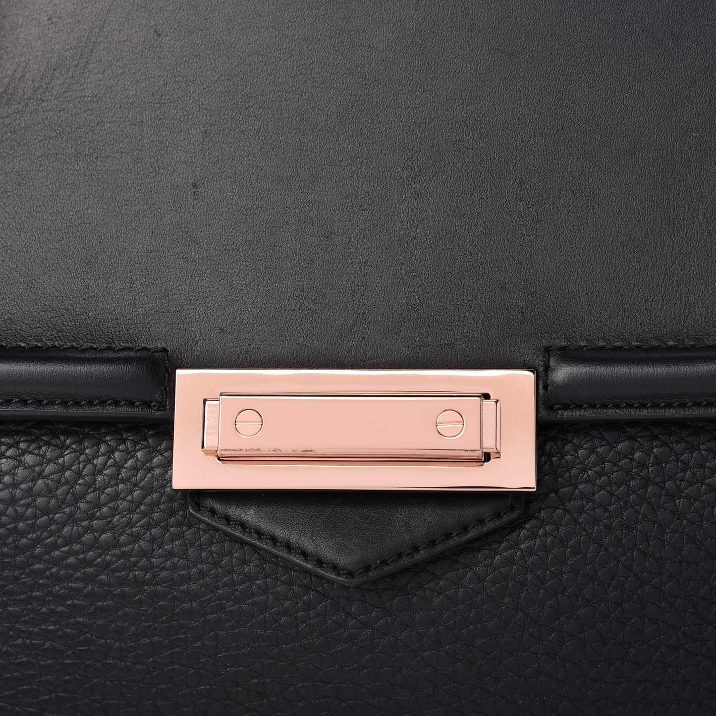 Calfskin Large Marion Black Rose Gold Hardware
