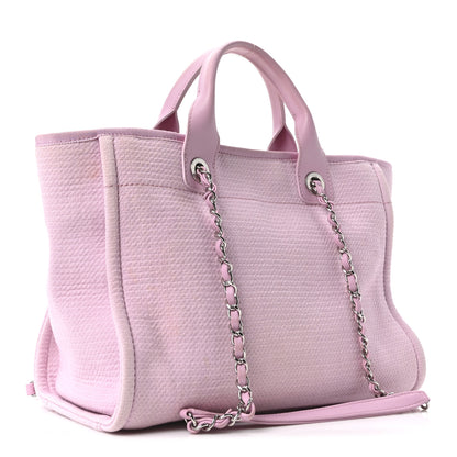 Chanel Mixed Fibers Small Deauville Tote Pink 4 of 11