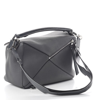 Loewe Calfskin Puzzle Bag Grey 3 of 9