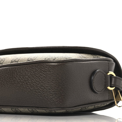Gucci GG Supreme Monogram Textured Dollar Calfskin Web Studded Mini Ophidia Flap Shoulder Bag Beige Ebony New Acero 10 of 11