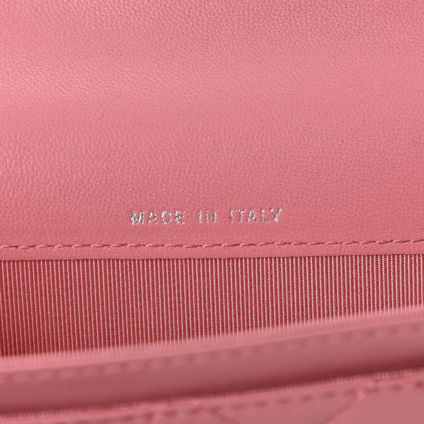 Lambskin Quilted Card Holder Pink