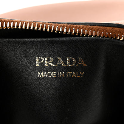 Prada Soft Calfskin Arque Shoulder Bag Cognac 6 of 11