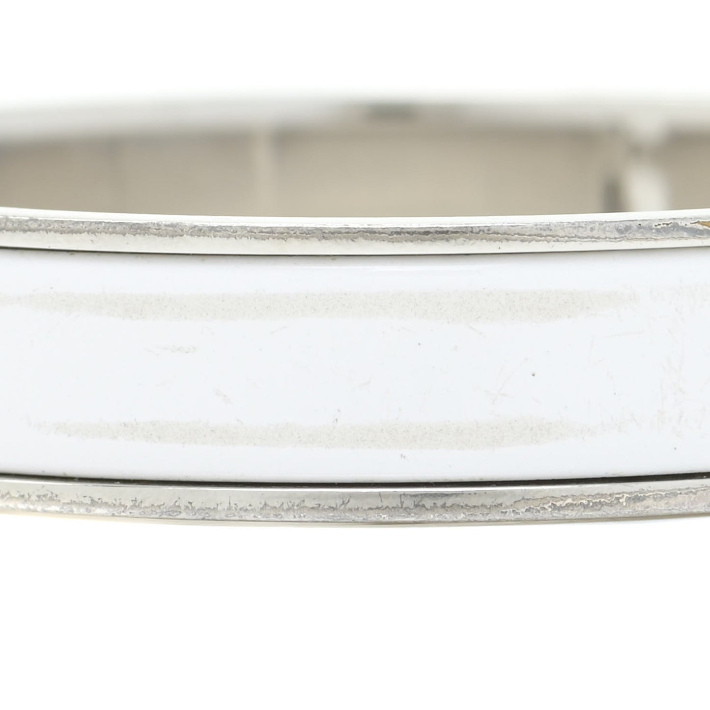 Enamel Narrow Clic Clac H Bracelet PM White