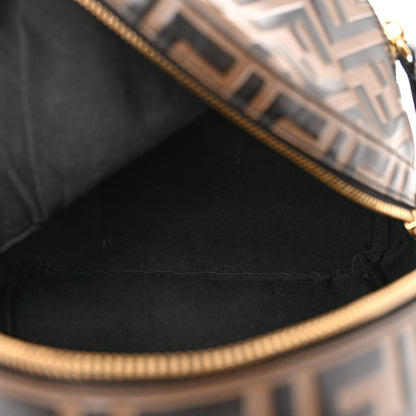 Fendi Vitello Bi-Color FF 1974 Embossed Mini Backpack Maya Black 5 of 10
