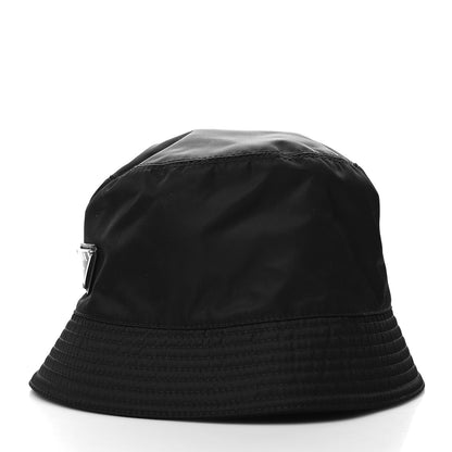 Prada Re-Nylon Metal Triangle Logo Womens Bucket Hat XL Black 3 of 7