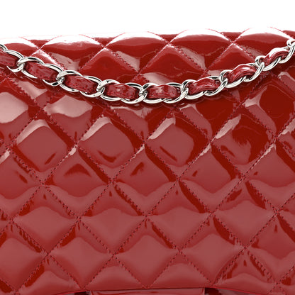 Chanel Patent Quilted Maxi Double Flap Red 8 of 13