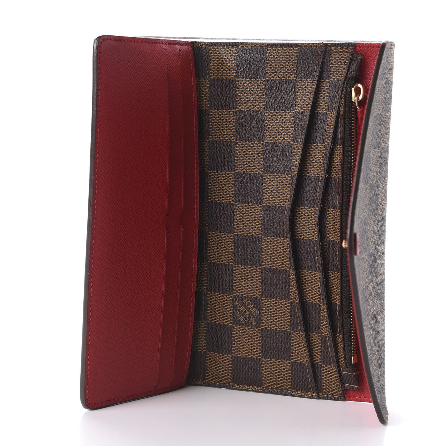 Damier Ebene Josephine Wallet Red