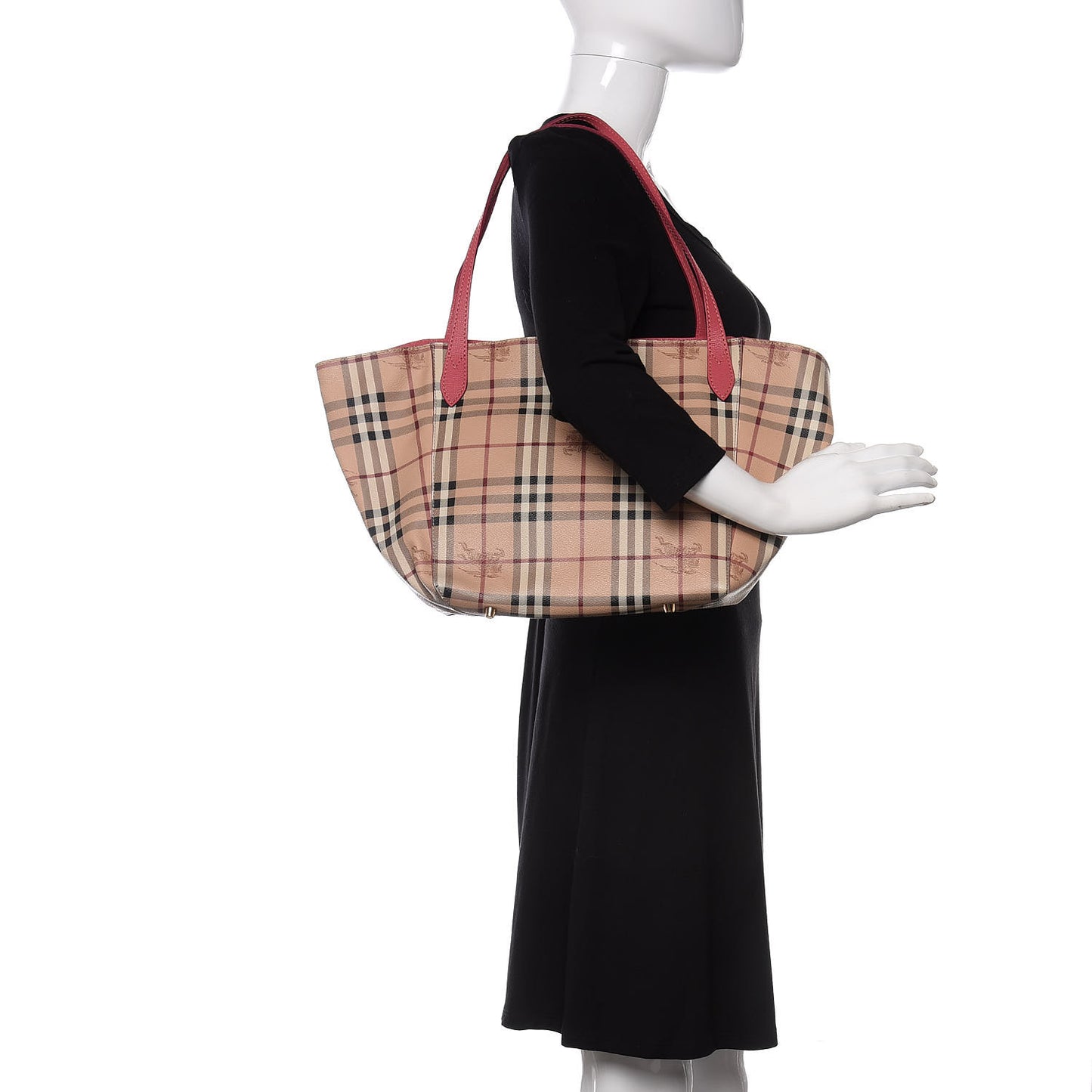 Haymarket Check Small Canterbury Tote Dark Pink