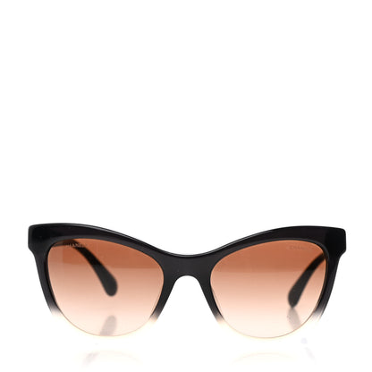 Chanel Acetate CC Cat Eye Summer Sunglasses 5350-A Black Beige 2 of 8