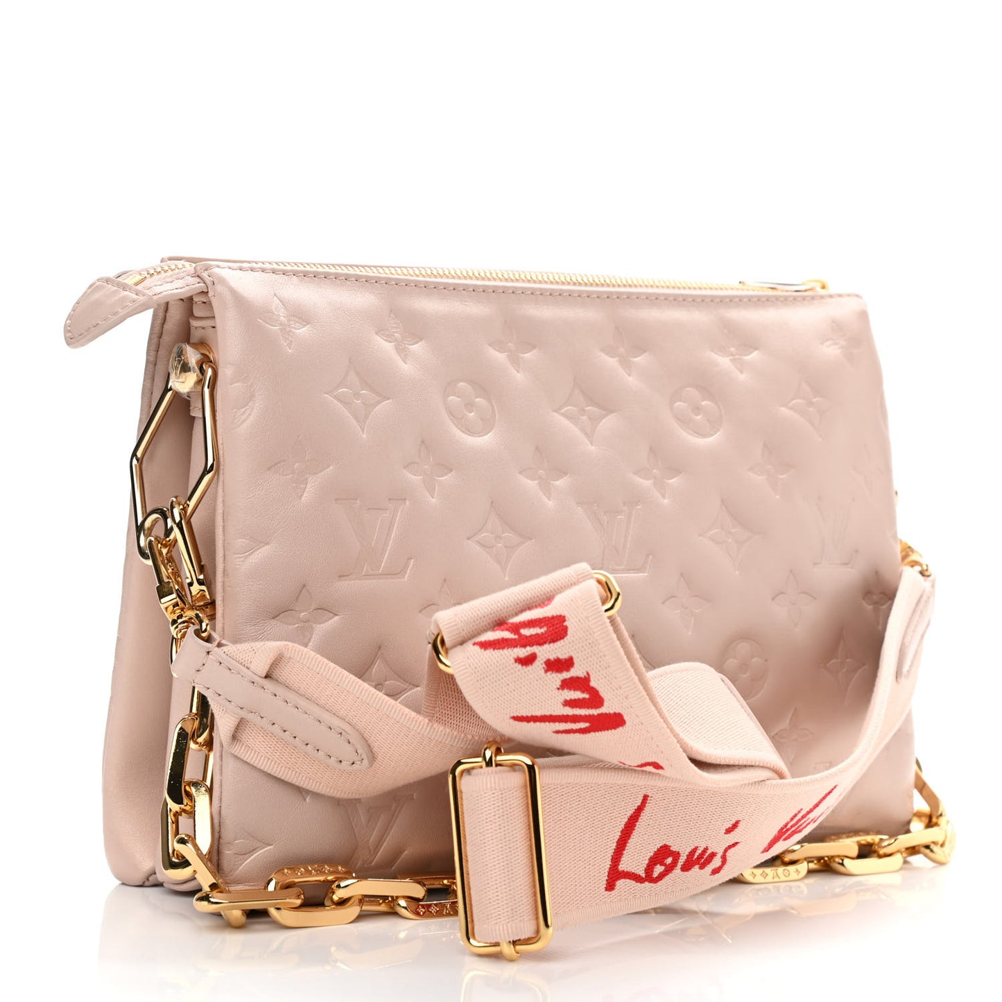 Lambskin Embossed Monogram Fall In Love Coussin PM Dragée Light Pink