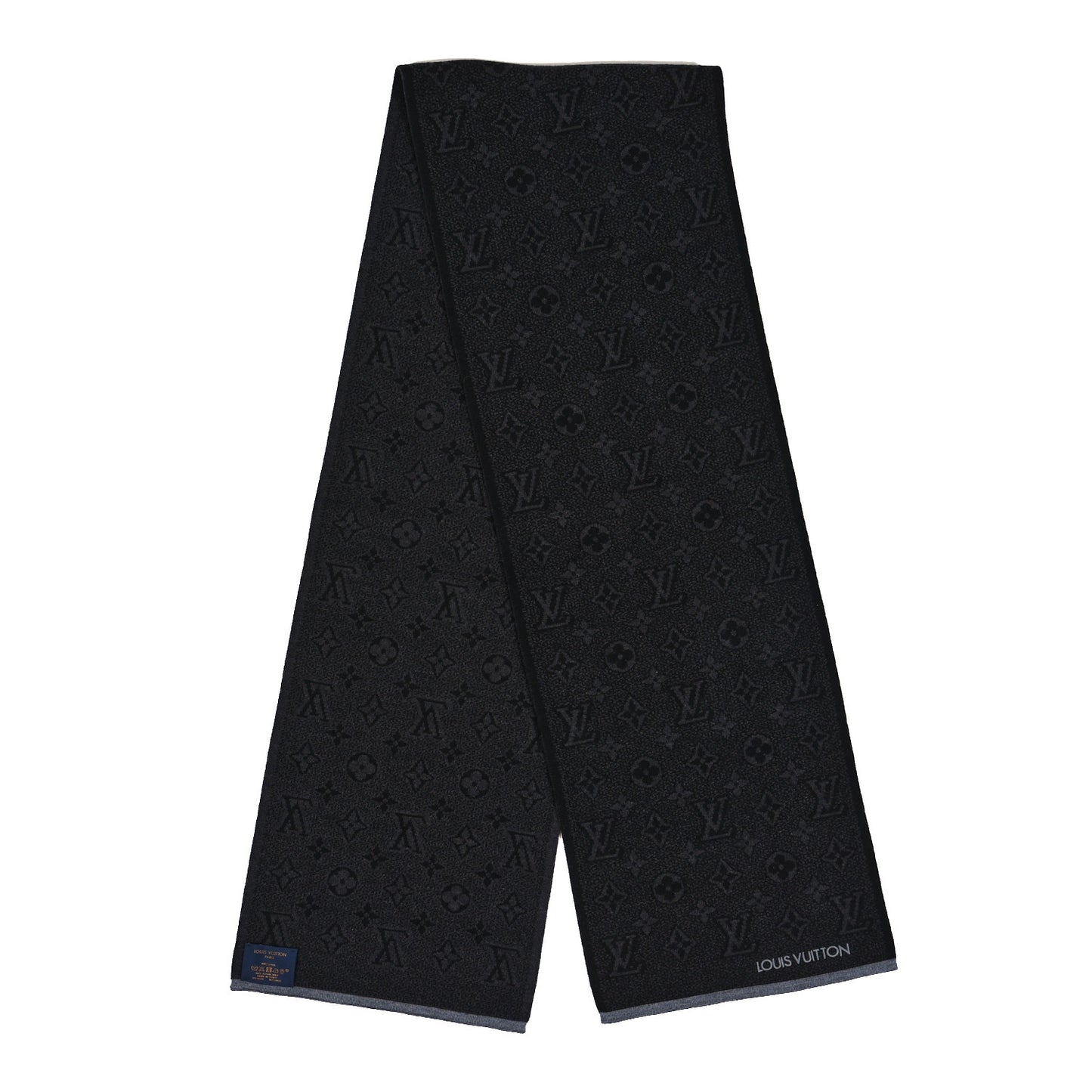 Wool My Monogram Eclipse Scarf Grey
