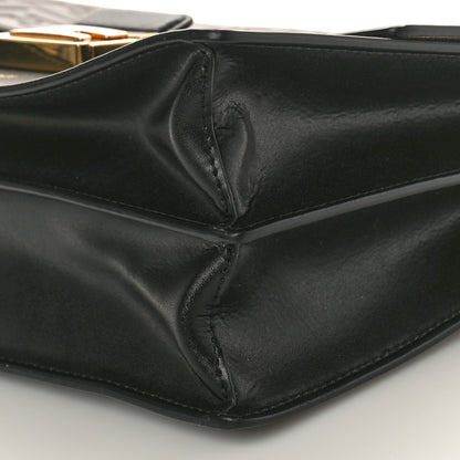 Fendi Vitello Liberty Bi-Color FF 1974 Embossed Chain Strap Kan U Shoulder Bag Black Maya 11 of 11