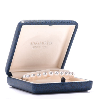Mikimoto 18K White Gold Akoya Pearl 7mm Strand Bracelet 5 of 5