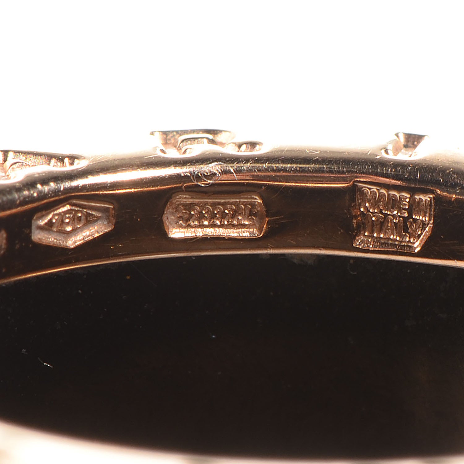 Bulgari BVLGARI 18k Pink Gold Ceramic B.Zero1 4 Band Ring 53 US 6.25 Black 6 of 6