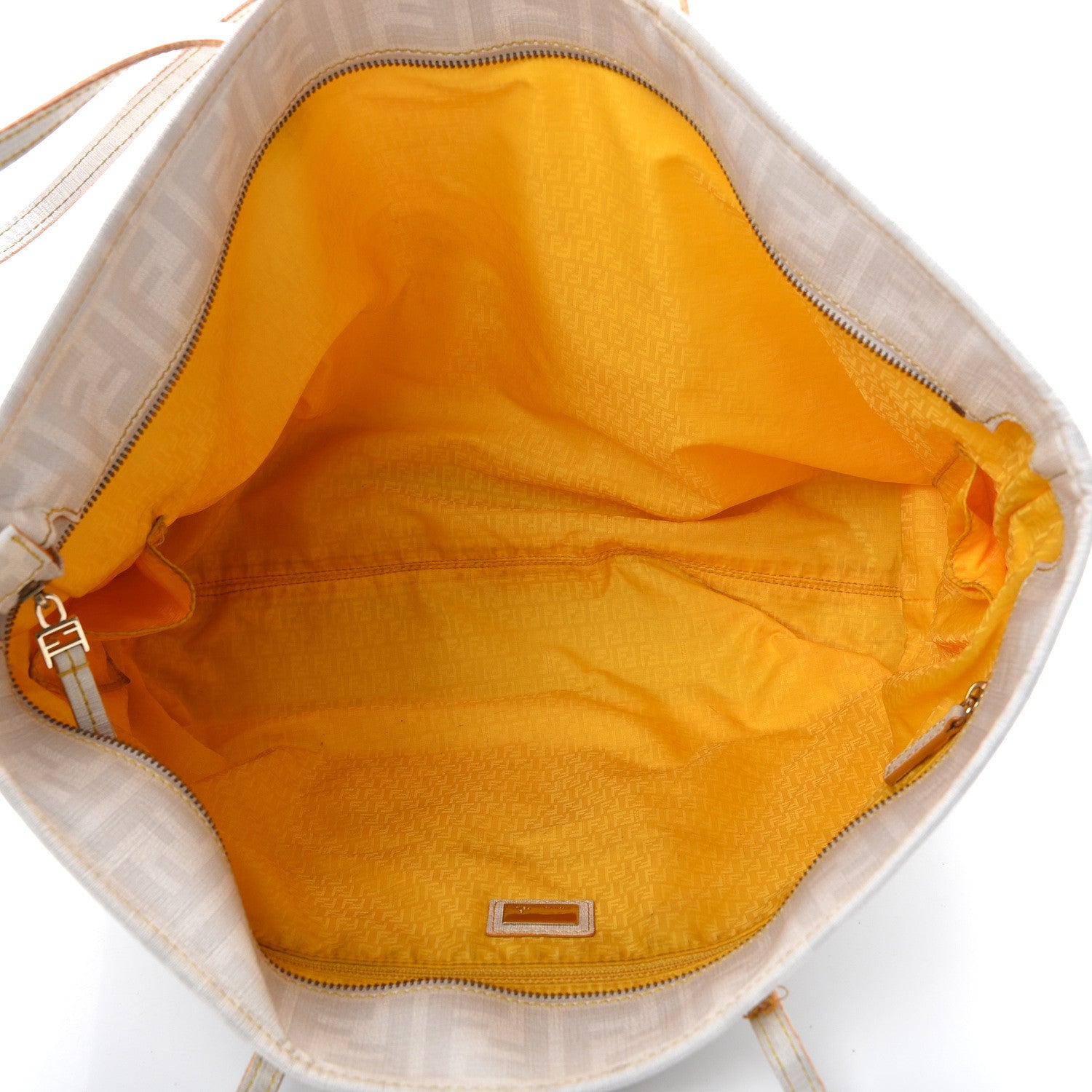 Fendi Zucca Spalmati Medium Roll Tote Bianco 4 of 16