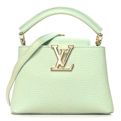 Louis Vuitton Taurillon Summer Stardust Mini Capucines Vert D'eau 1 of 9
