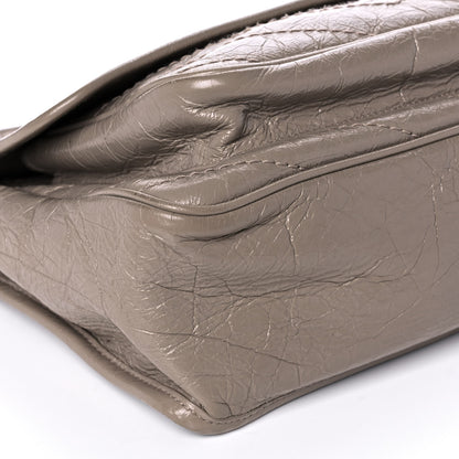 Saint Laurent Crinkled Calfskin Matelasse Monogram Medium Niki Chain Satchel Light Taupe 10 of 11