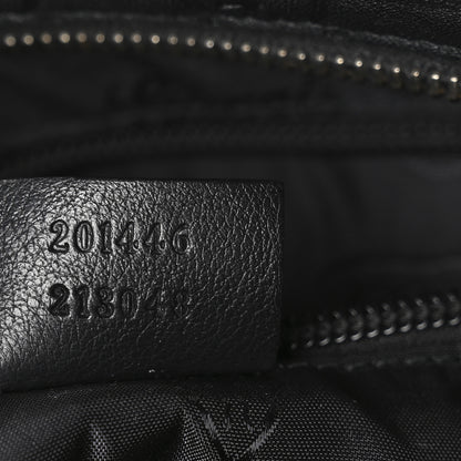 Gucci Guccissima Medium Flat Messenger Bag Black 7 of 13