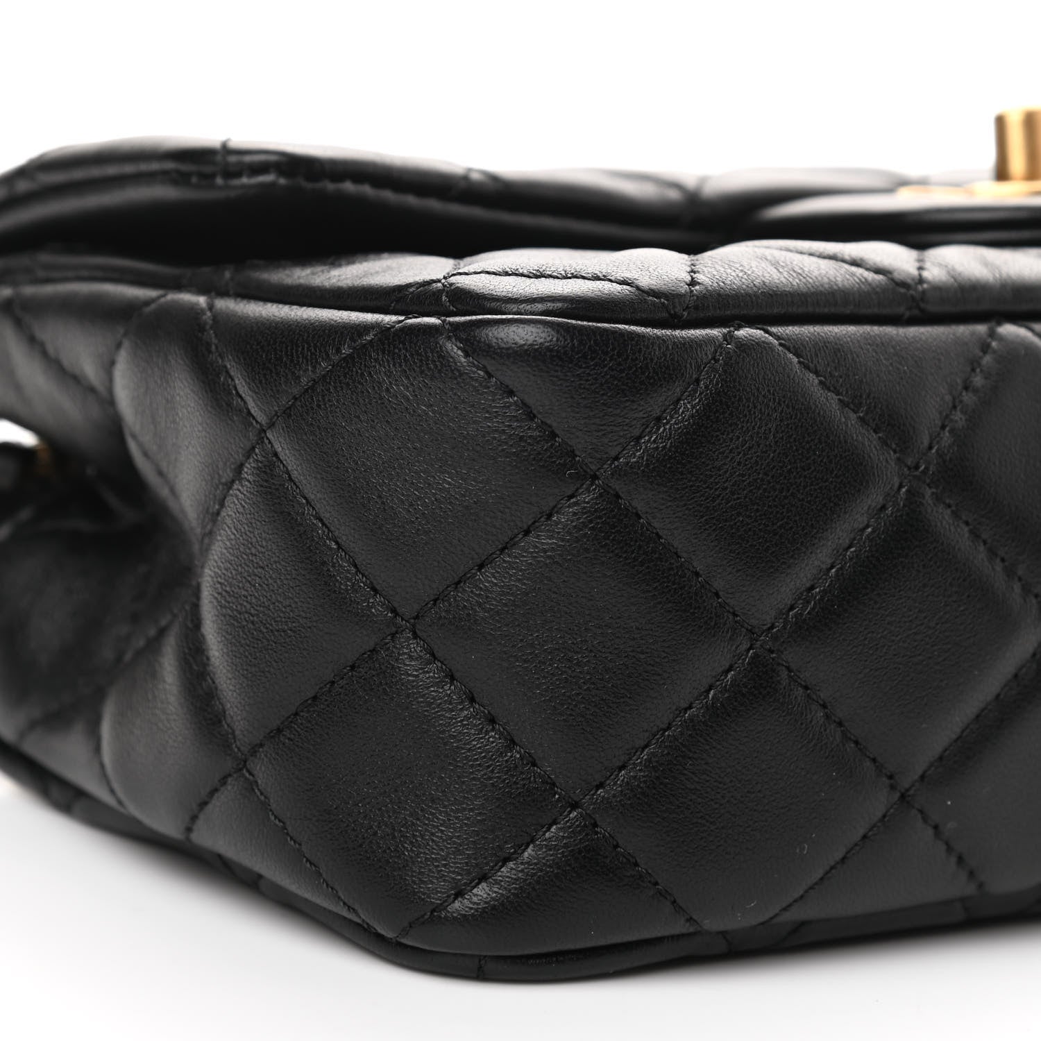 Chanel Lambskin Quilted Mini Rectangular Pearl Crush Flap Black 9 of 11