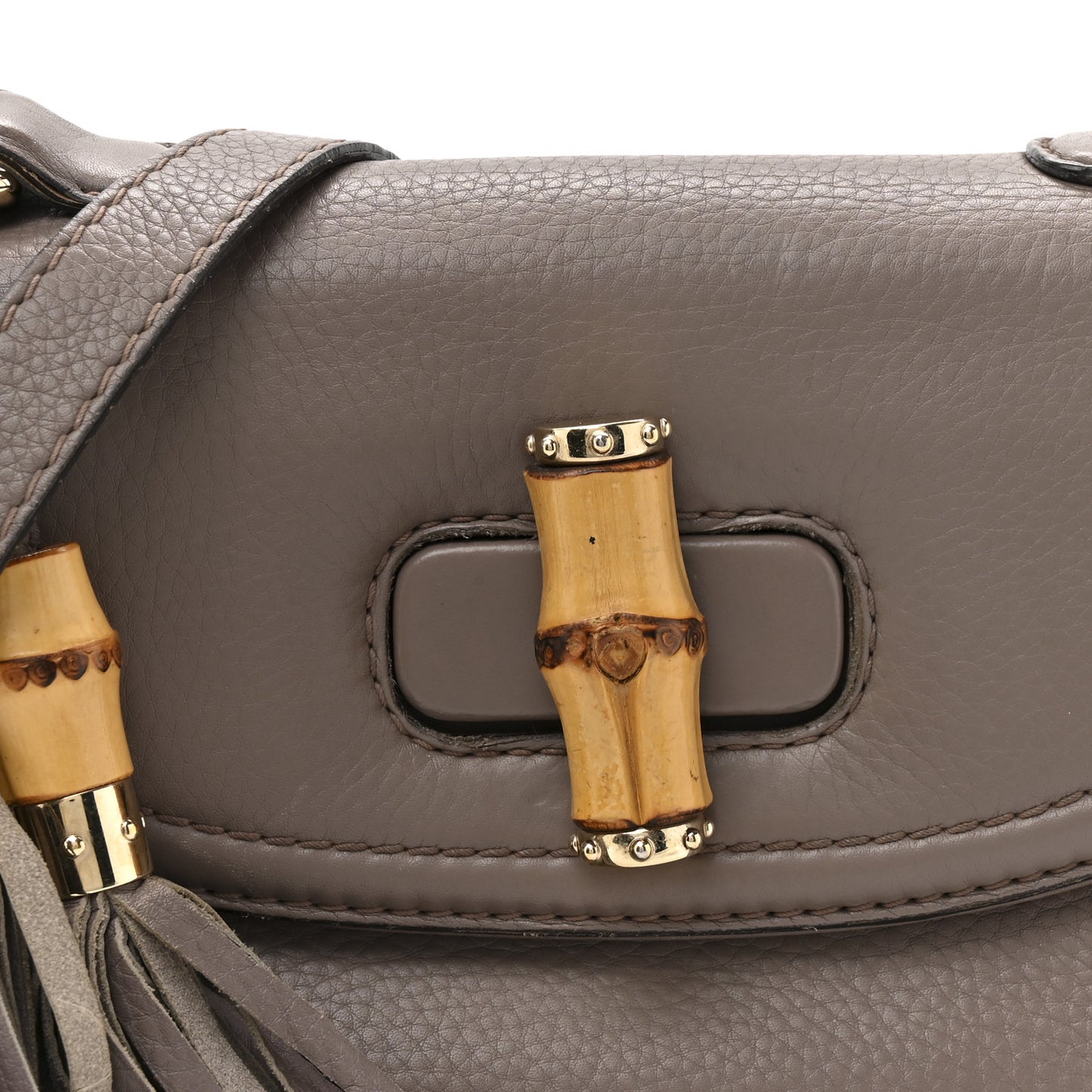 Calfskin Medium New Bamboo Top Handle Bag Mauve