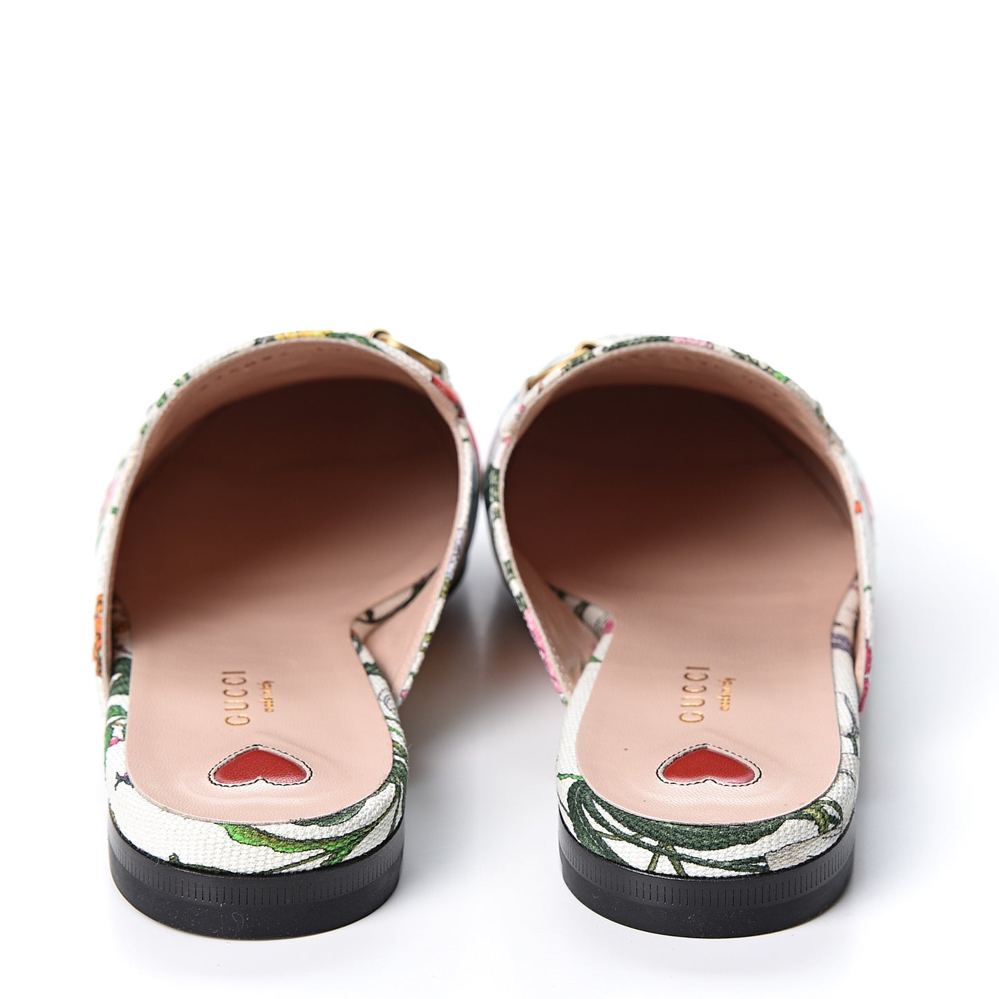 Canvas Flora Womens Princetown Slippers 39.5 White Multicolor