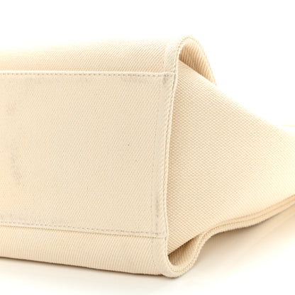 Chanel Canvas Pearl Medium Deauville Tote Ecru Beige 11 of 11