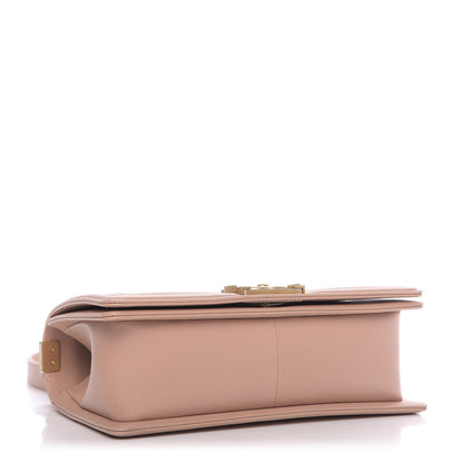 Chanel Caviar Quilted Medium Boy Flap Light Beige 5 of 11
