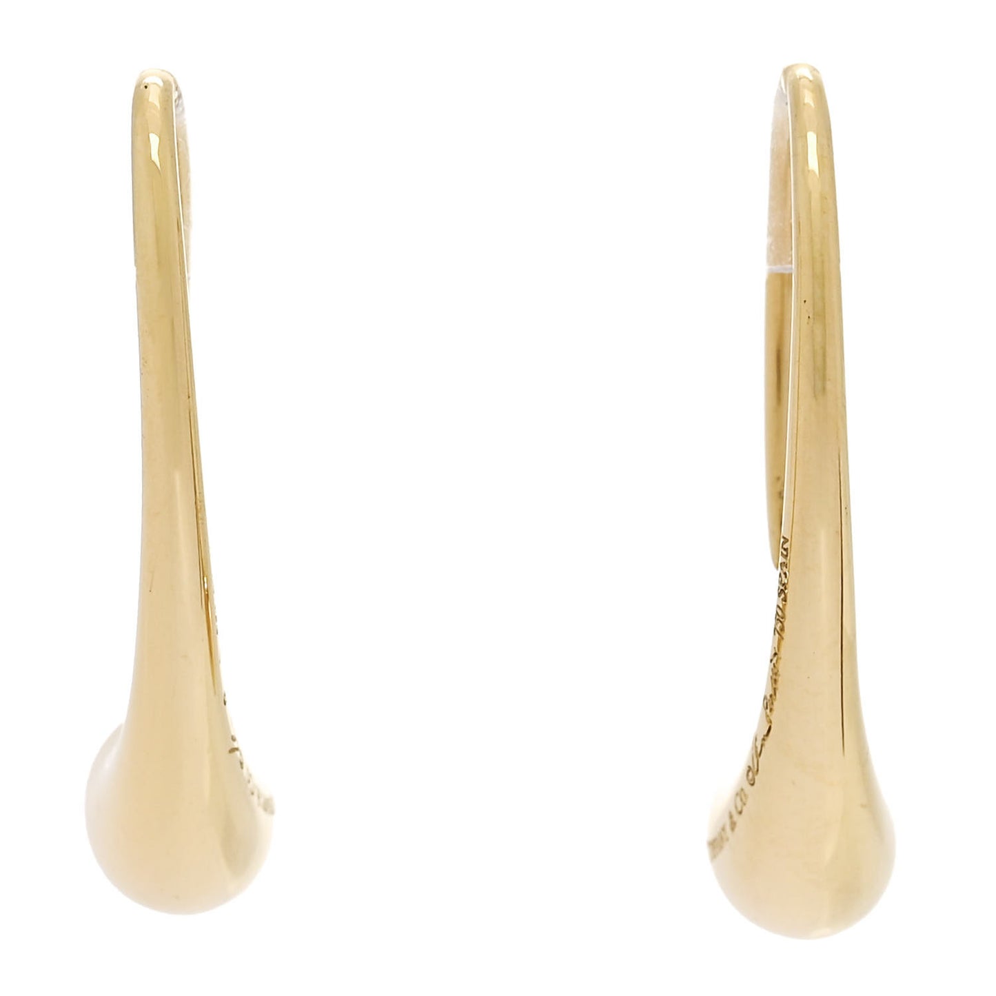 18K Yellow Gold Elsa Peretti Teardrop Hoop Earrings