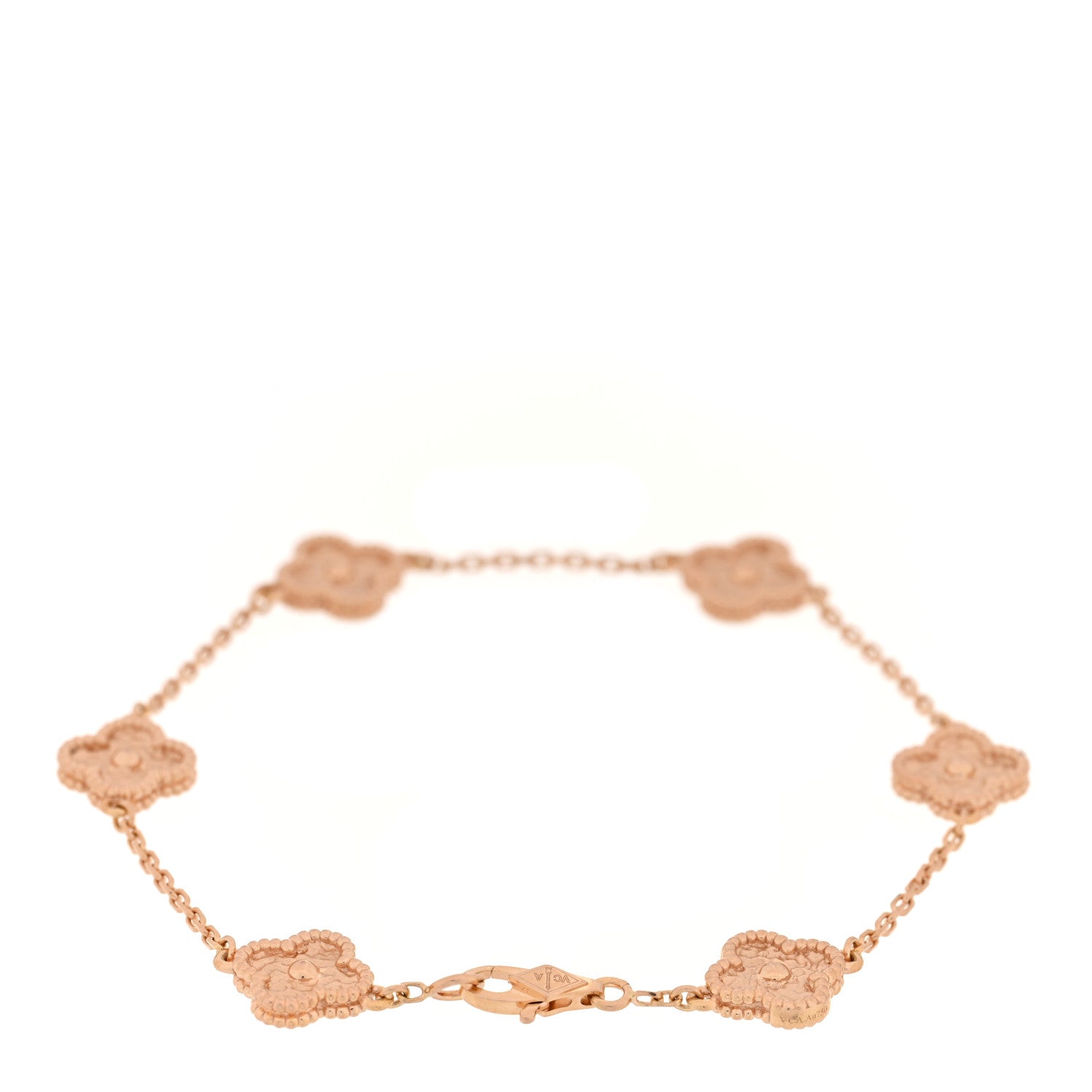 Van Cleef & Arpels 18K Rose Gold 6 Motifs Sweet Alhambra Bracelet 2 of 3
