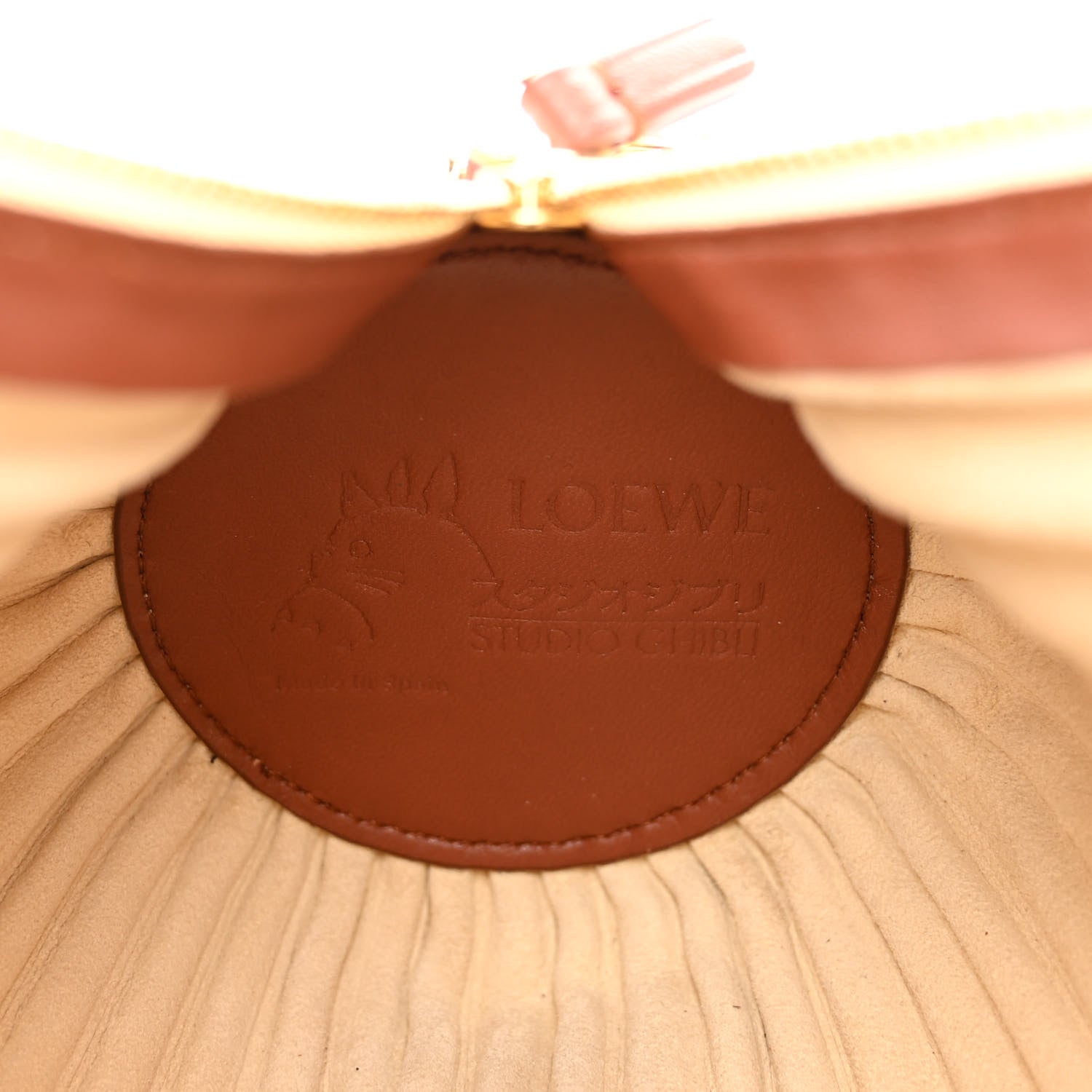 Loewe X HOWLS MOVING CASTLE Lambskin Pleated Heen Bracelet Pouch Shoulder Bag 6 of 14