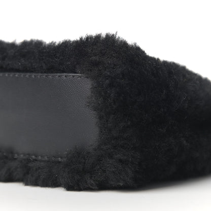 Fendi Shearling Shiny Nappa Micro Peekaboo Iconic Satchel Black 10 of 10