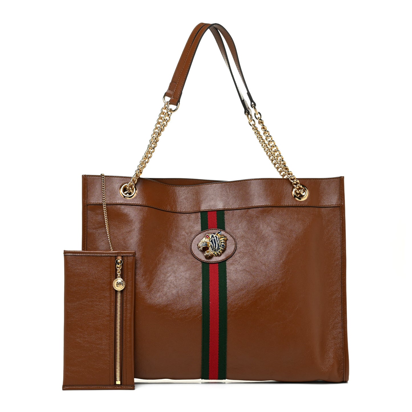 Calfskin Large Rajah Chain Tote Cuir