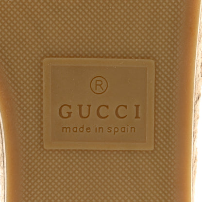 Gucci Monogram Matelasse GG Marmont Espadrille 20mm Slide Sandals 39.5 Beige Ebony Black 7 of 8