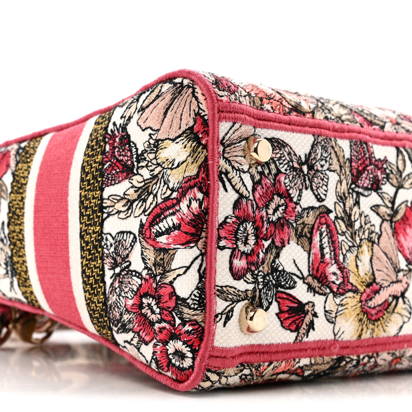 Canvas Embroidered Butterfly Print Medium Lady D-Lite  Multicolor