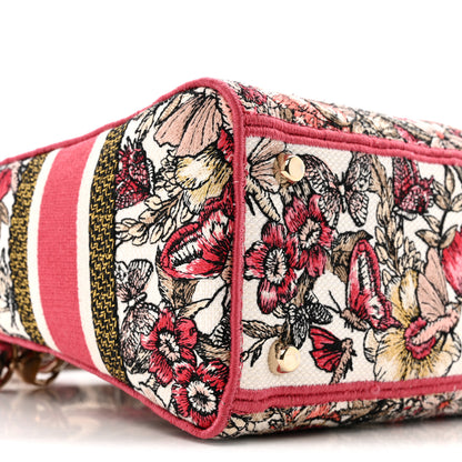 Christian Dior Canvas Embroidered Butterfly Print Medium Lady D-Lite  Multicolor 9 of 12