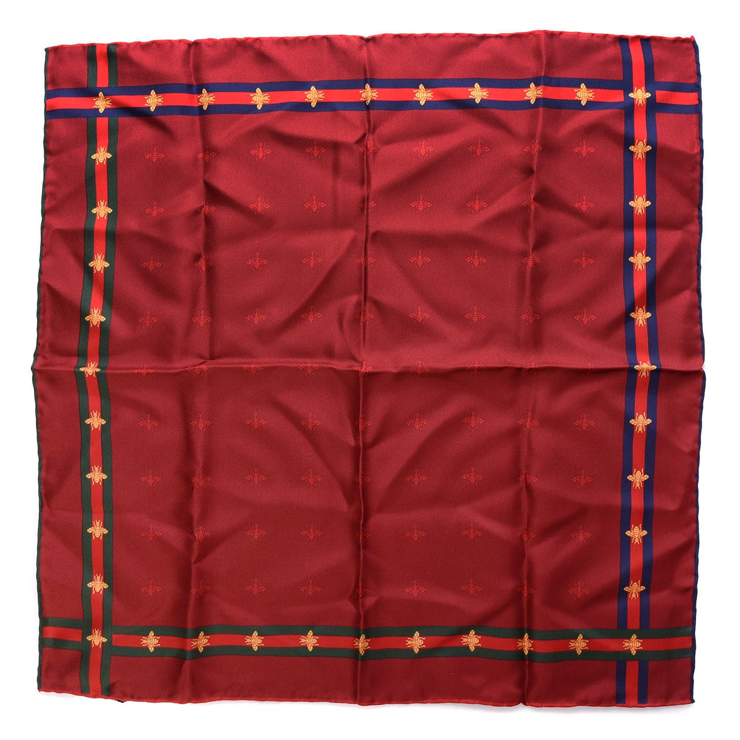 Silk Web Bee Scarf Red