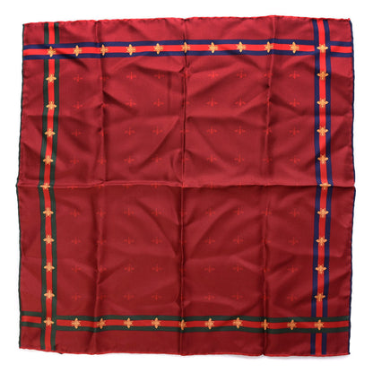 Gucci Silk Web Bee Scarf Red 1 of 3
