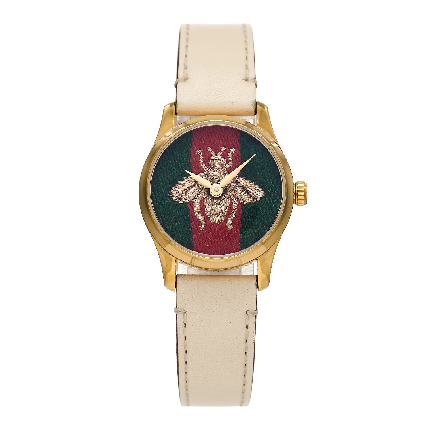Gucci Stainless Steel Calfskin 27mm Le Marché Des Merveilles Bee Quartz Watch 1 of 5