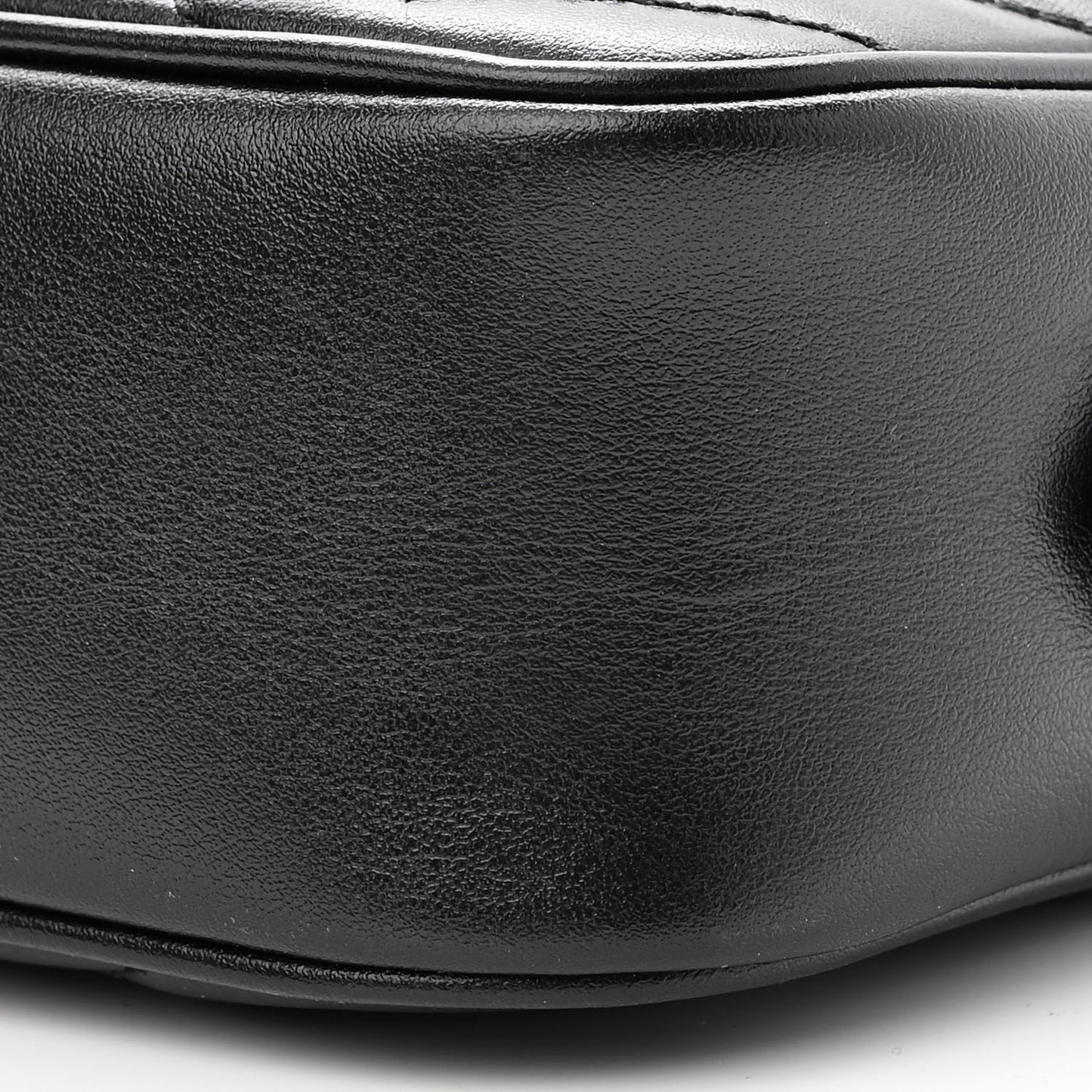 Calfskin Matelasse Mini GG Marmont Chain Shoulder Bag Black