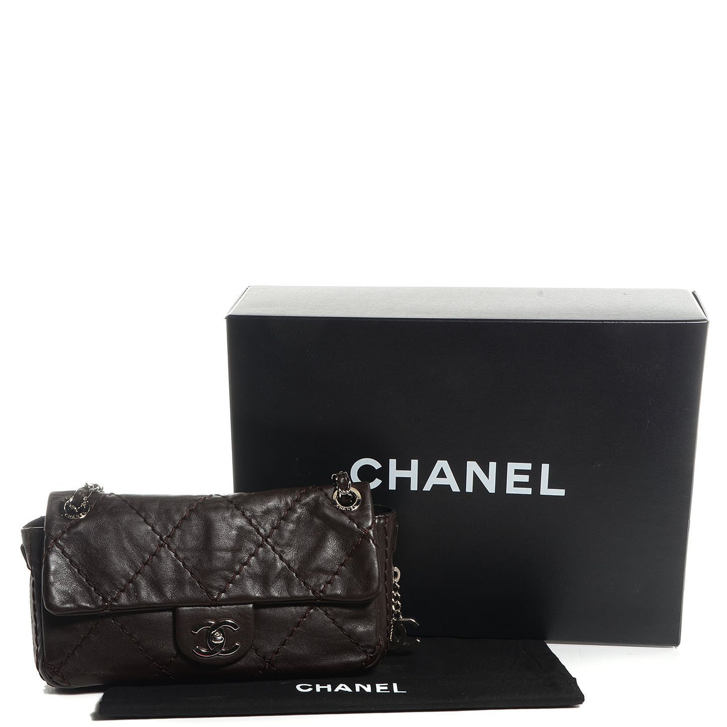 Calfskin Expandable Flap Brown
