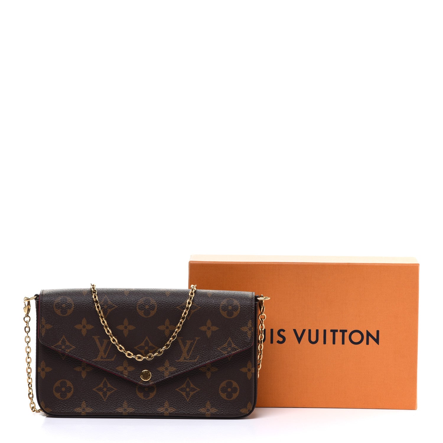 Louis Vuitton Monogram Pochette Felicie Chain Wallet Fuchsia 11 of 11